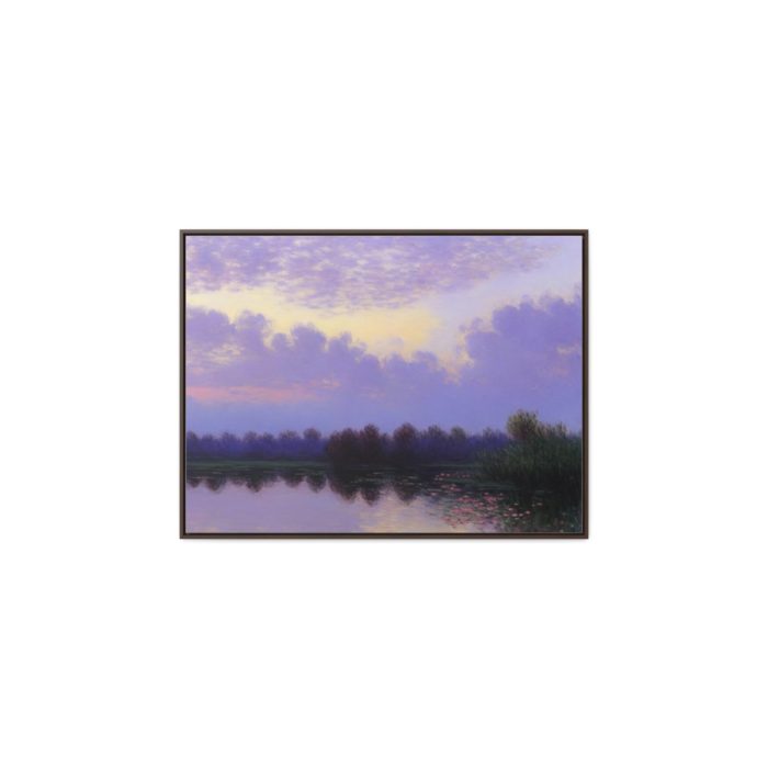 AI Canvas Art inspired by Claude Monet, The Seine at Argenteuil.