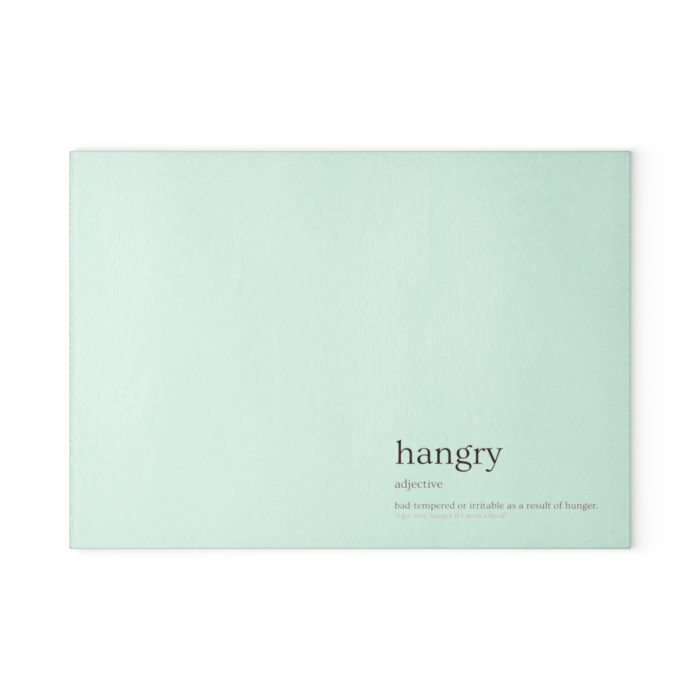 Hangry - Definitions Glass Cutting Board