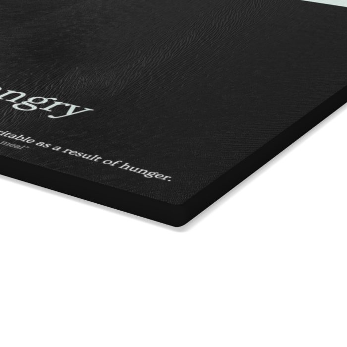 Hangry - Definitions Glass Cutting Board (Black)